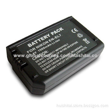 Digital Camcorder Battery for Nikon EN-EL7 with 7.4V Voltage and 1,000mAh Capacity